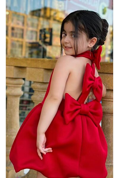 tunay moda Bow Detailed Dress Graduation, Eid, Party, Prom Girl Children's Ba...