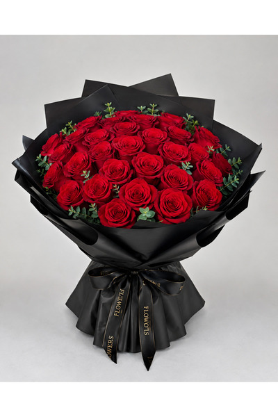 Crescent Flowers 30RedRoseBq