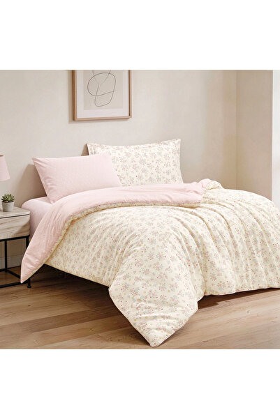 Pazar Home Bedding مفرش بازار هوم زوي قطني نفر ونص 4 قطع 170 × 225 سم بحشوة م...