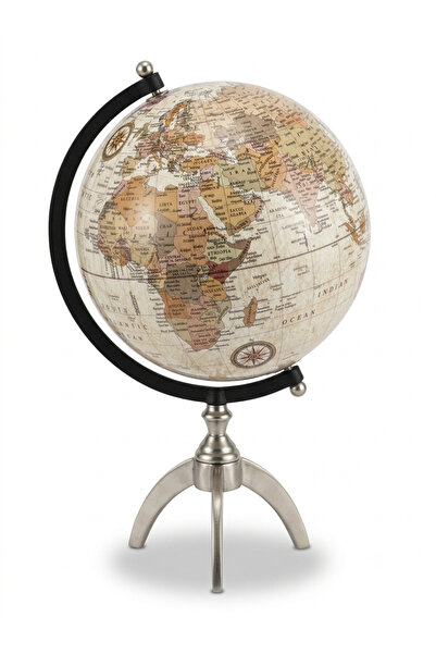 VENDIX Tabletop World Globe with Metal Tripod Stand – Classic Decorative Map ...