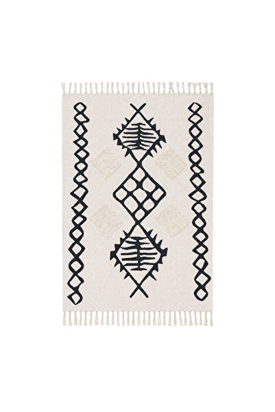 Rahaty Store Bohemian Rug 120x180 cm - Off-White and Black