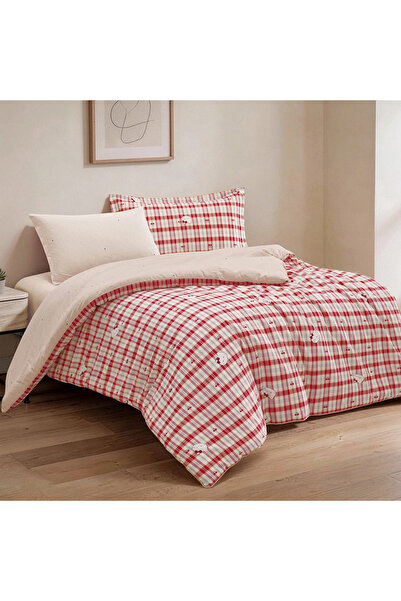 Pazar Home Bedding مفرش بازار هوم زوي قطني نفر ونص 4 قطع 170 × 225 سم بحشوة م...