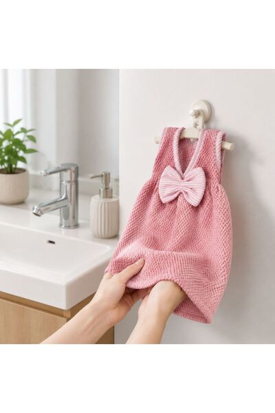 idei Princess dress-shaped hand towel with bow 31×25 cm, highly absorbent, wi...