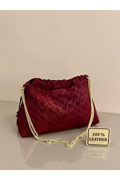 My Easy Shop Mesbag women's genuine leather suede chain strap shoulder bag