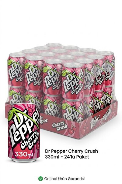 Dr. Pepper Dr Pepper Cherry Crush Gazlı İçecek 330 ml x 24 Adet