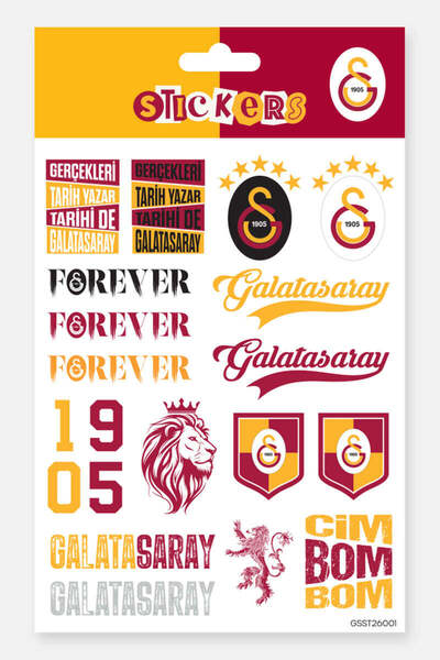 Galatasaray Sticker Set Facts History Writer - Licensed Original
