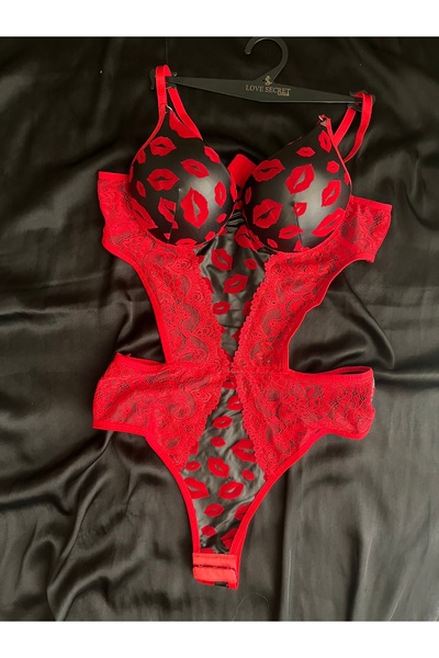 love secret OPUCUK DESENLI DANTELLI BODYSUIT