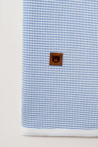 Mini Cotton Pi̇ti Checked Interlock Blanket