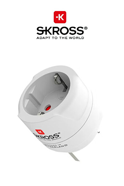 SKROSS European to British travel adapter. Multi-outlet power adapter. Certif...