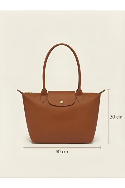 Satuna Large Size Zippered Women's Shoulder Bag |   Daily Bag |   Women's School Bag |   30*40 cm