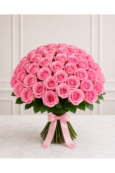 Crescent Flowers 30PinkRoseBq