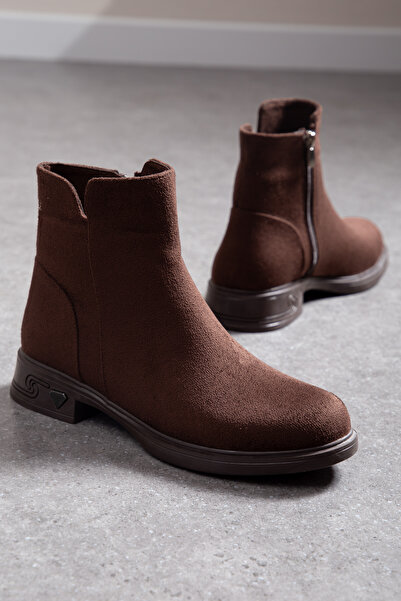 M Miss dark moda Women's Ankle Boots with Special Sole Detail in Faux Leather...