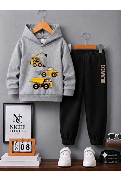 NC Nicee Clothes Unisex Track Suit (Exvator Printed Winter Wear)