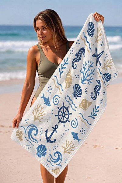Valerine Life Prosop de plajă 70x140cm Piscină Spa Sauna Sport Bumbac Absorba...