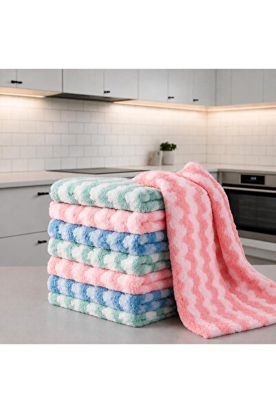ESMANA LIVING 1 Adet Microfiber Temizlik Bezi Yumuşak Dokulu 30*30 CM Mutfak ...