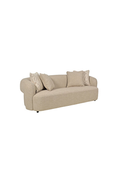 Midas Furniture أريكة لومورا بثلاثة مقاعد بلون بيج