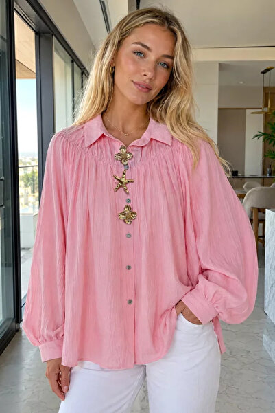 TOZLU Gülseli Women's Long Sleeve Shirt with Accessories