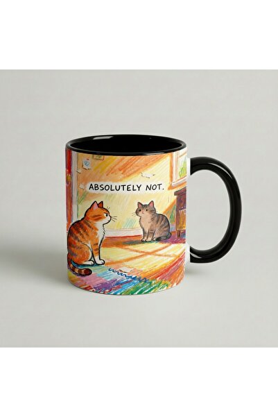 Petgifts Cana Cadou Personalizat Amuzanta Cu Mesaj Pisica "Absolutely Not" - ...