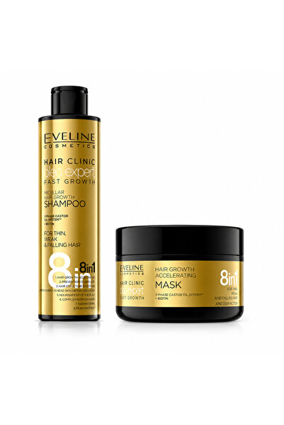 Eveline Cosmetics Set Eveline Oleo Expert Fast Growth – Șampon 400 ml + Mască...