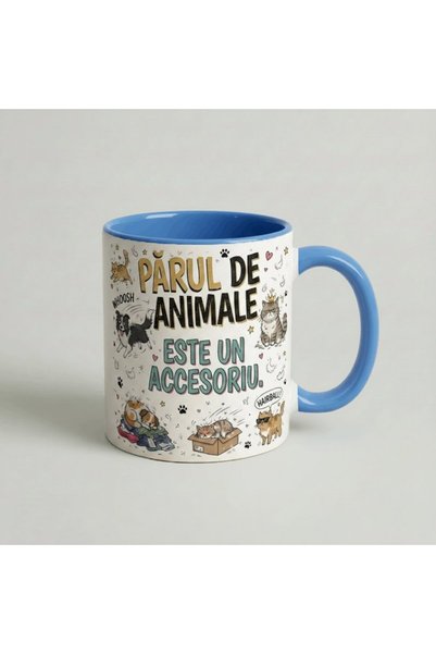 Petgifts Cana Cadou Personalizat Amuzanta Cu Mesaj Caine "Parul De Animale Es...