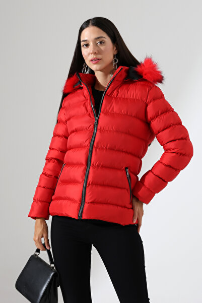 Talsmoda Women's Slim Fit Hooded Plush Short Coat