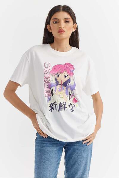 PAULMARK Kadın Baskılı T-shirt