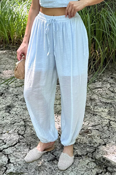 TOZLU Pantaloni shalwar cu șnur pentru femei