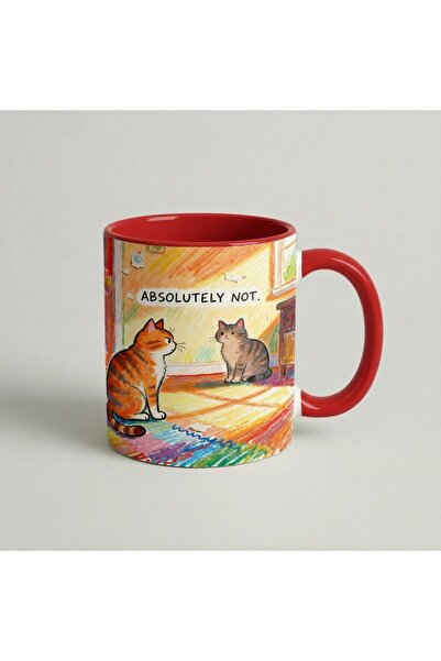Petgifts Cana Cadou Personalizat Amuzanta Cu Mesaj Pisica "Absolutely Not" - ...