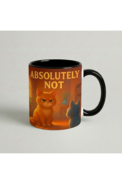 Petgifts Cana Cadou Personalizat Amuzanta Cu Mesaj Pisica "Absolutely Not" - ...