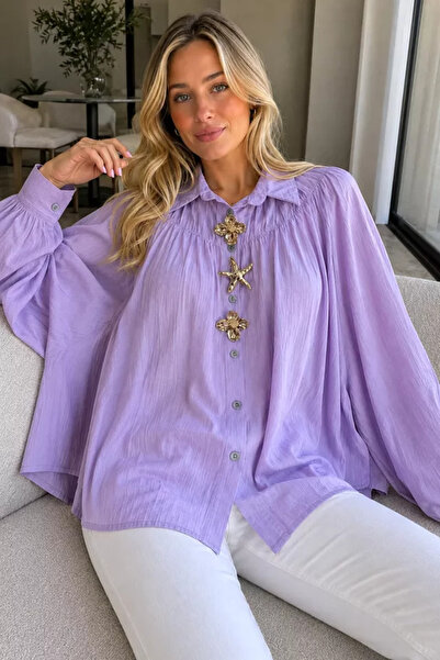 TOZLU Gülseli Women's Long Sleeve Shirt with Accessories