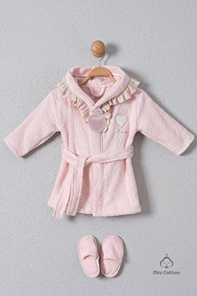 Mini Cotton 100% Cotton Baby Girl Bathrobe Set Boxed Hooded Bath Towel and Sw...