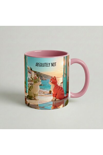 Petgifts Cana Cadou Personalizat Amuzanta Cu Mesaj Pisica "Absolutely Not" - ...