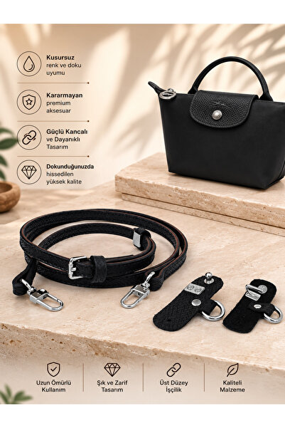 Wibego Will Good Be Siyah Longchamp Askı Le Pliage Uyumlu Çanta Askısı , Kadı...