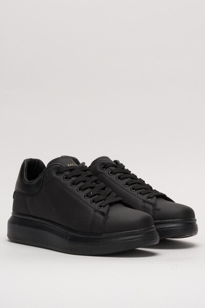 Jagulep Unisex High Sole Sports Sneaker Shoes Black