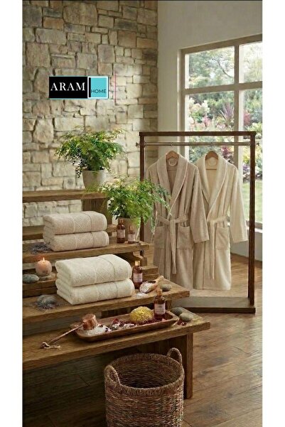 ROSHAN Premium Turkish Bathrobe - Luxurious and Soft - Elegant Design and Ult...