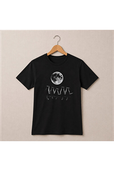 Petgifts Tricou Personalizat "Oversize Pisici „Sub Clar De Luna" - Bumbac 100...