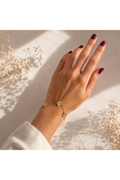 HOTCHIC Yonca Motifli Gold Şahmeran