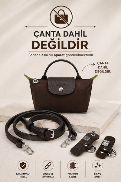 Wibego Will Good Be Mocha Longchamp Askı Le Pliage Uyumlu Çanta Askısı , Kadın Deri Çanta Askısı , Ayarlanabilir Çanta Kemeri , Bag Strap , Çanta Aksesuar Mocha