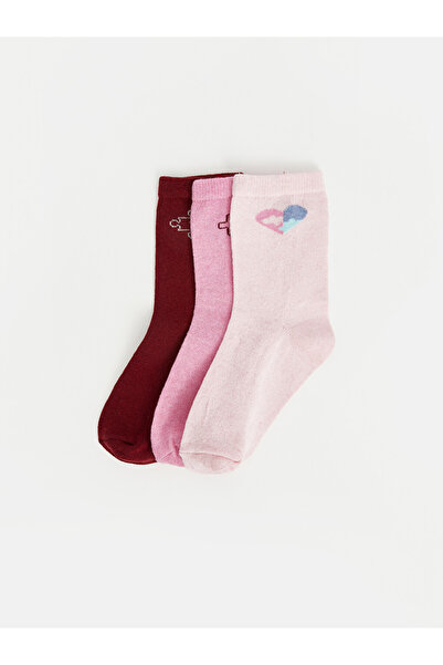 LC Waikiki Sparkling Choices Printed Girls' Socks 3-Piece Set from Shining Store