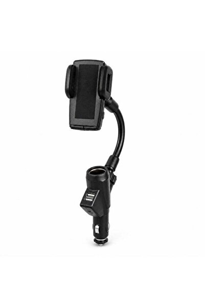 Generic Car Phone Holder with Dual USB Charger, Flexible Gooseneck Arm, 360° ...