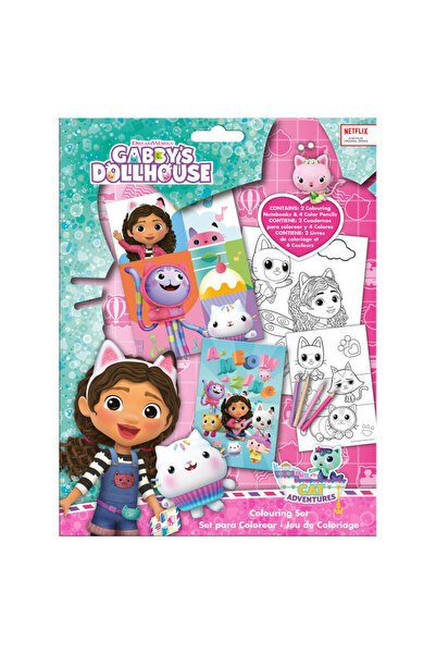 KIDS LICENSING Gabbys Dollhouse coloring set with notebook