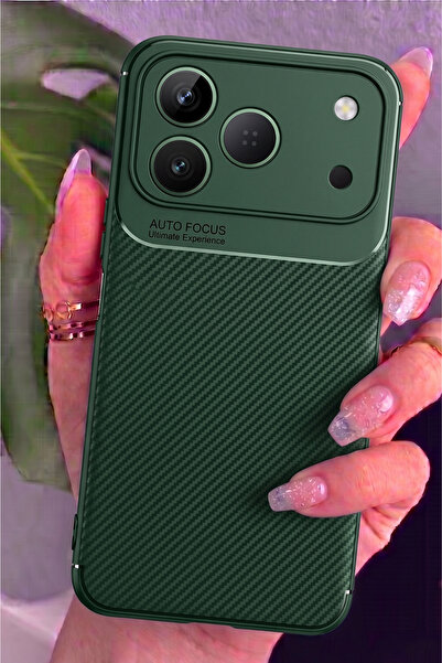 Rivor Tecno Spark 50 4G Uyumlu Kılıf Kamera Korumalı Darbe Emici Karbon Desen...