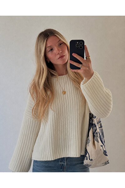 Elysira Women's Oversize Thessaloniki Knitted Soft Premium Basic Knitwear Swe...