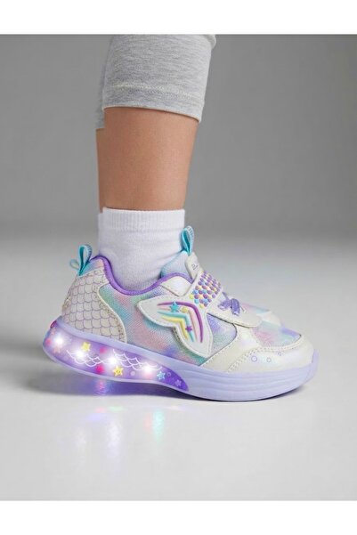 BUCKHEAD kız çocuk ışıklı spor ayakkabı , flex foam taban , cırtlı sneaker ul...