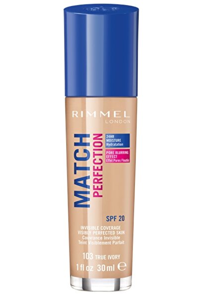 Rimmel Fond de ten MATCH PERFECTION - 103 TRUE IVORY 30ml