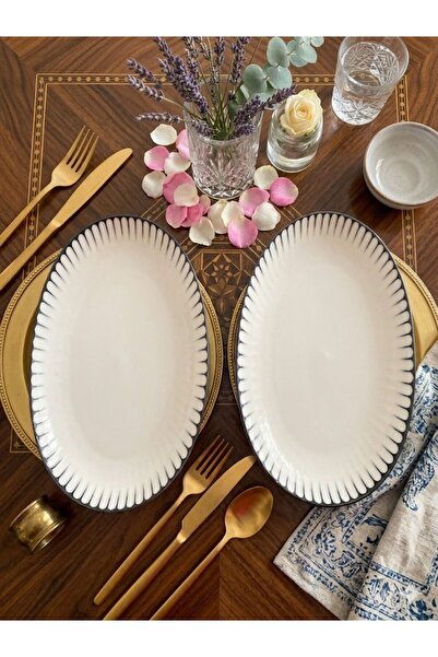 Güral Porselen Lina 2 Piece 30 cm Kayak Plate Set