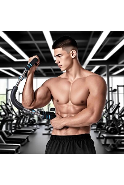 ORVİCA 2X Power 25-50KG Ayarlanabilir Çift Metal Yaylı Göğüs Kol Full Body Egzersiz Aleti Fitness Bar Aleti