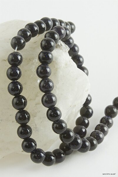 ZERO LAND Spt-Gld Navy Blue Star Stone Shiny (212424) 8 mm