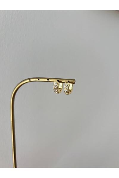 XUPING JEWELRY Xuping Minimal Geometric Stone Gold Earrings