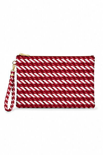 MONAAR Mini Boy Kareli Clutch Portföy Çanta 29x19cm